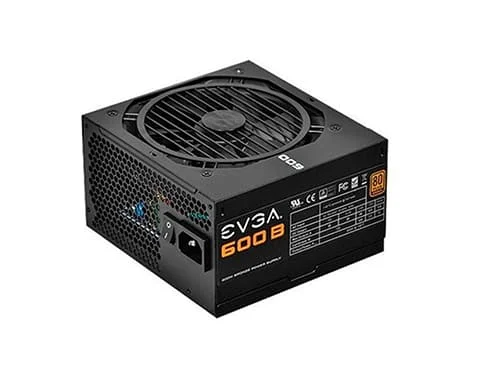 FUENTE EVGA 600W (100-BR-0600-K1) 600 BR ATX 80 BRONZE NO MODULAR NEGRO